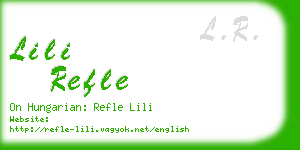 lili refle business card